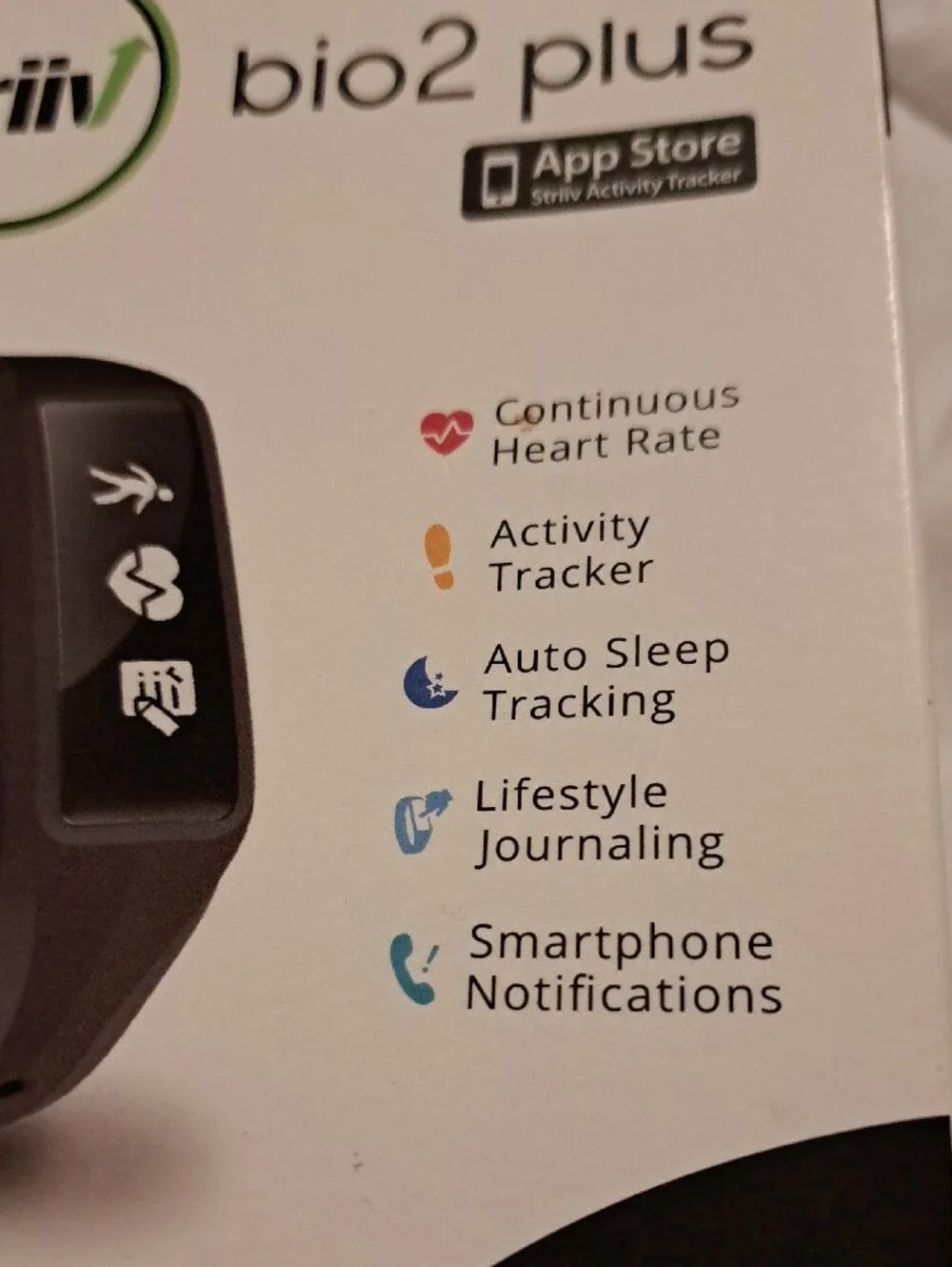 bio2 plus Black Fitness Tracker with Heart Rate Monitoring